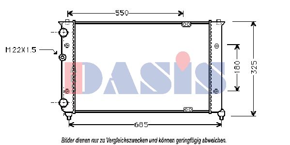 AKS DASIS Радиатор, охлаждение двигателя 240080N